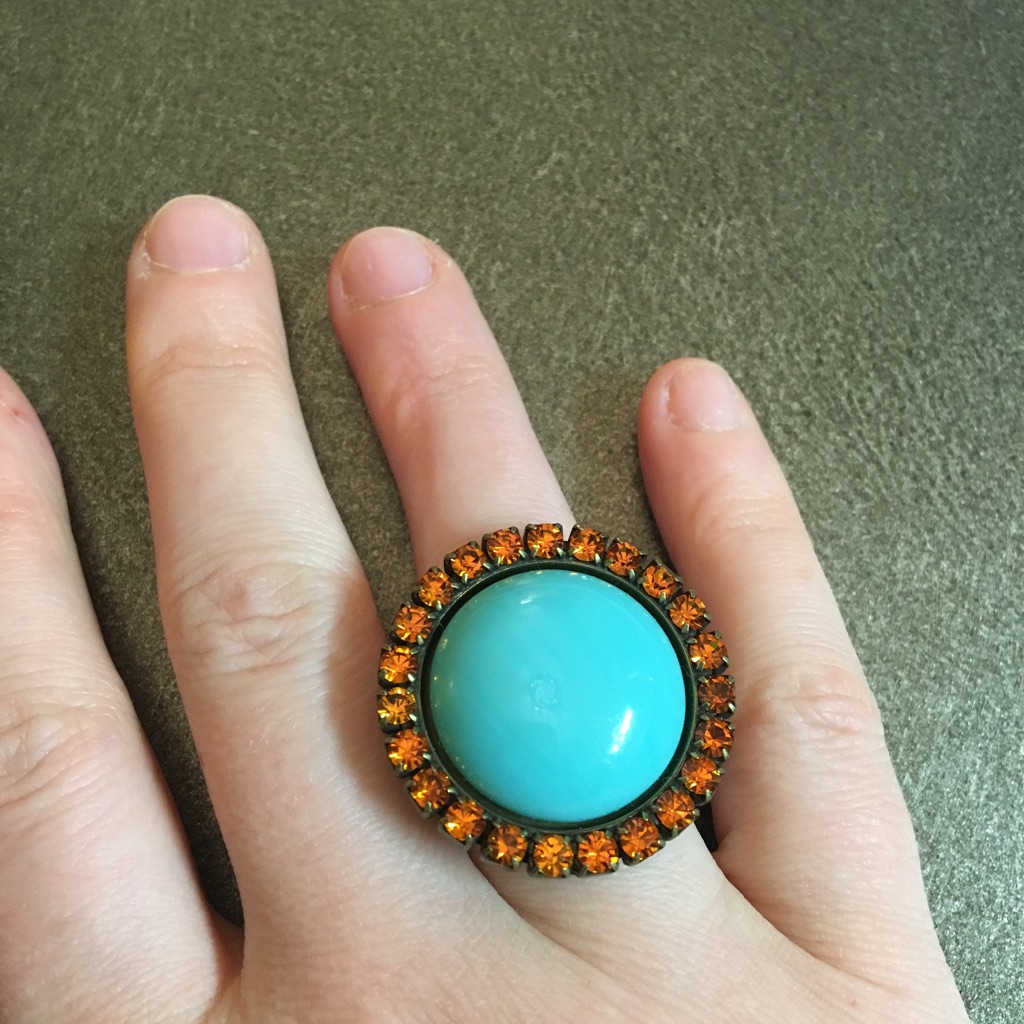 Turquoise Statement Ring Size 6